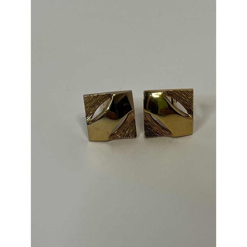 Vintage‎ Swank Gold Tone square mens cufflinks